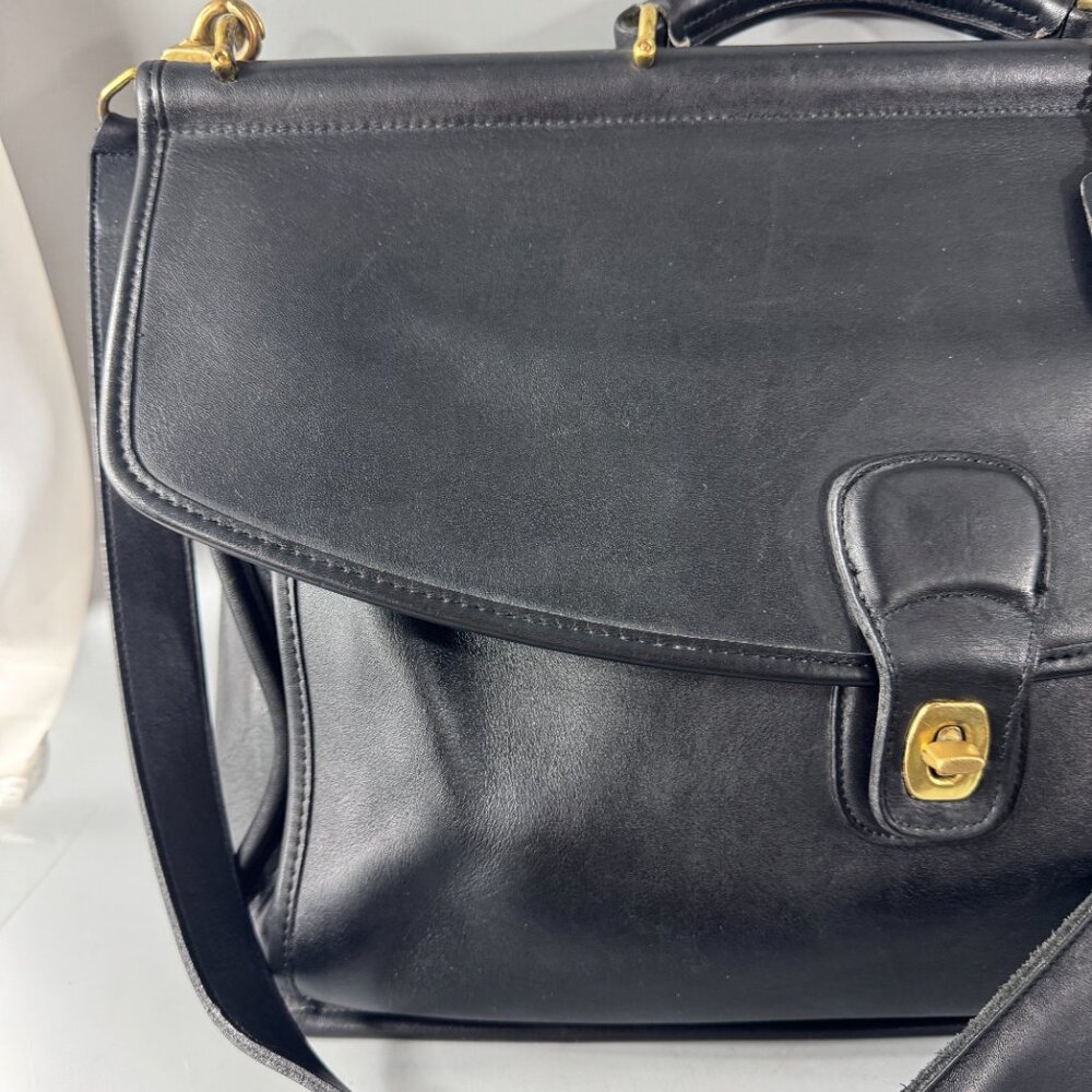 Vintage Coach # 5255 Black Leather Regency Brief - Picture 2 of 15